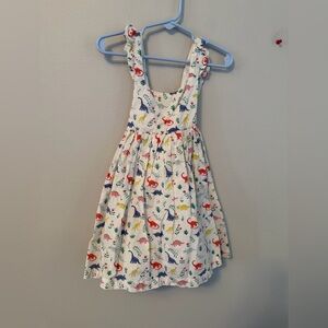 Baby Boden Colorful Dinosaur Print Kids Dress
